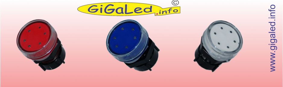 GiGaLed 38  Single Color. Red, Blue and Yellow